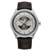 Titan Stellar Analog with Dual Moon Phase and Silver Dial Brown Leather Strap Watch for Men10050SL01